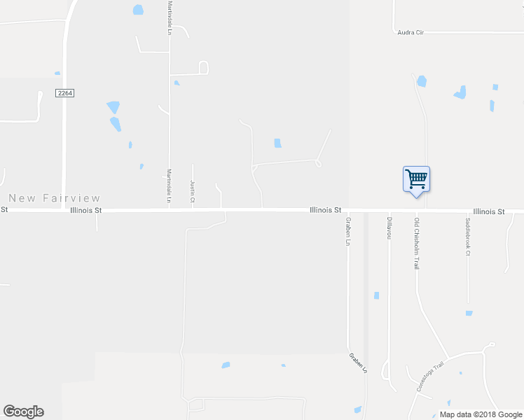 map of restaurants, bars, coffee shops, grocery stores, and more near Illinois Street in Rhome