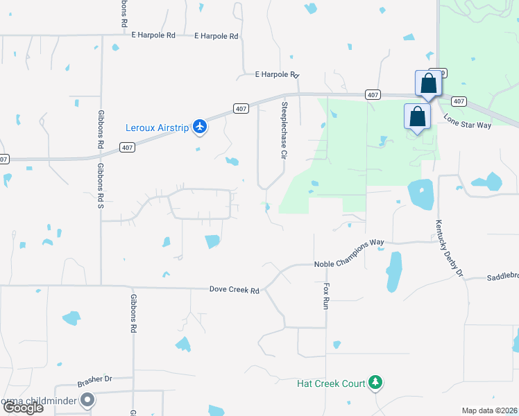 map of restaurants, bars, coffee shops, grocery stores, and more near 8140 Steeplechase Circle in Argyle