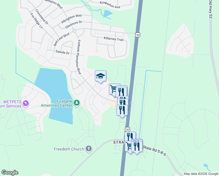 map of restaurants, bars, coffee shops, grocery stores, and more near 307 Foxbank Plantation Rd in Moncks Corner