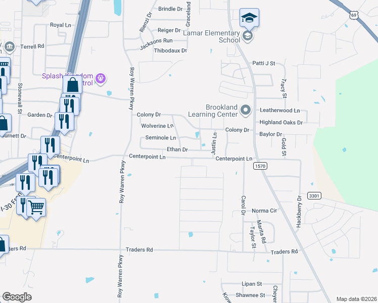 map of restaurants, bars, coffee shops, grocery stores, and more near 1006 Ethan Drive in Greenville