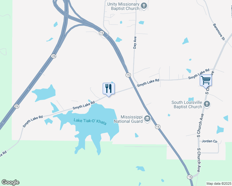 map of restaurants, bars, coffee shops, grocery stores, and more near 207 Smyth Lake Road in Louisville