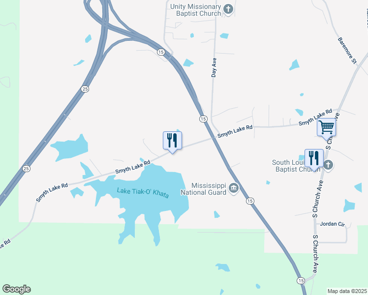 map of restaurants, bars, coffee shops, grocery stores, and more near 207 Smyth Lake Road in Louisville