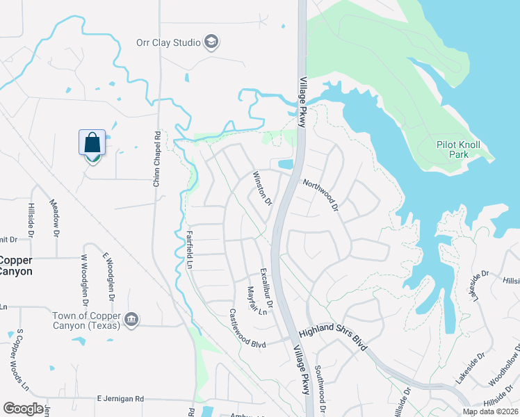 map of restaurants, bars, coffee shops, grocery stores, and more near 4124 Abigail Drive in Highland Village