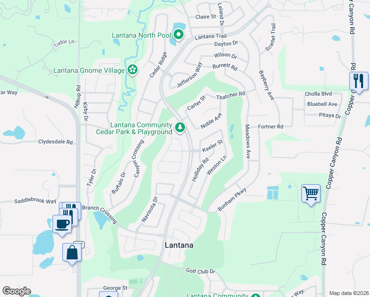 map of restaurants, bars, coffee shops, grocery stores, and more near 8900 Wyatt Cir in Argyle