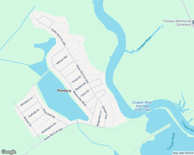 map of restaurants, bars, coffee shops, grocery stores, and more near 1301 State Road S-8-397 in Moncks Corner