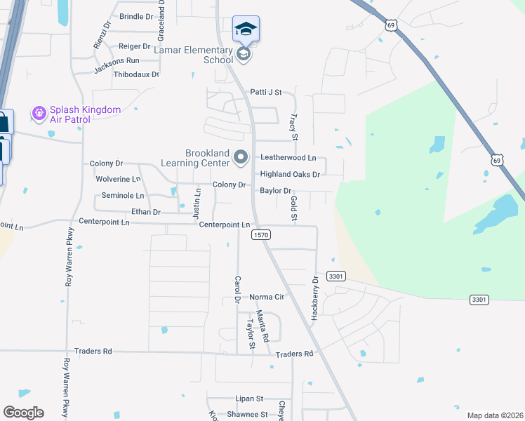 map of restaurants, bars, coffee shops, grocery stores, and more near 6915 Jack Finney Boulevard in Greenville