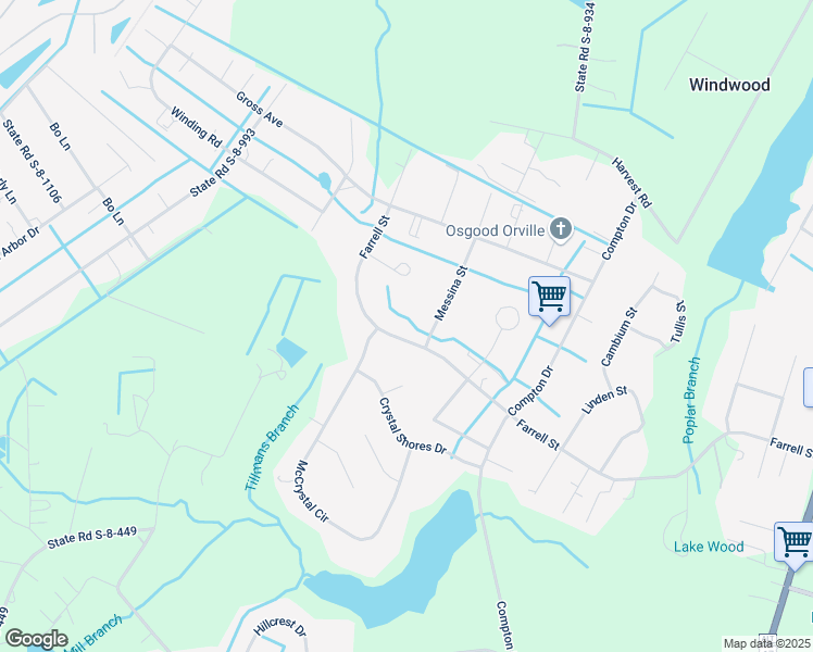 map of restaurants, bars, coffee shops, grocery stores, and more near 516 Farrell Street in Moncks Corner