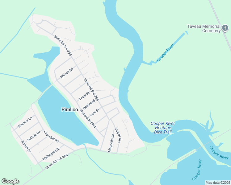 map of restaurants, bars, coffee shops, grocery stores, and more near 1811 Teal Road in Moncks Corner