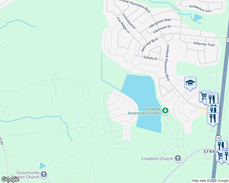 map of restaurants, bars, coffee shops, grocery stores, and more near 407 Eagleview Drive in Moncks Corner