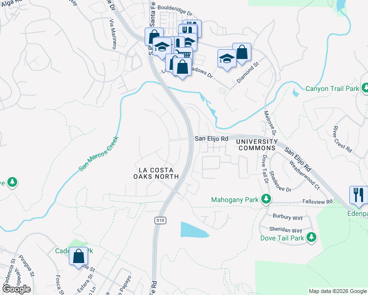 map of restaurants, bars, coffee shops, grocery stores, and more near 7114 Sitio Destino in Carlsbad