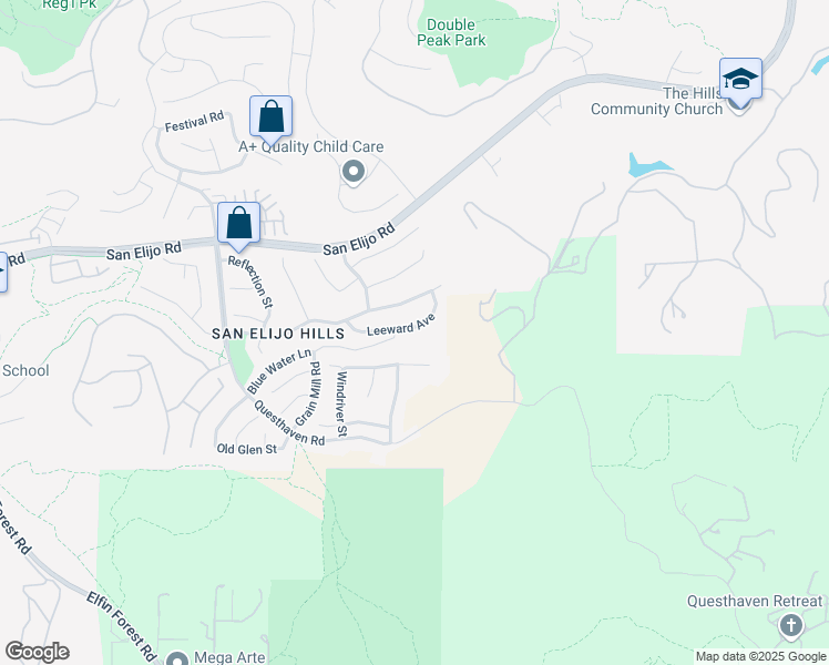 map of restaurants, bars, coffee shops, grocery stores, and more near 735 Leeward Avenue in San Marcos