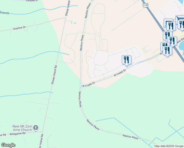 map of restaurants, bars, coffee shops, grocery stores, and more near 415 Fox Sparrow Court in Summerville