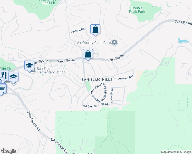 map of restaurants, bars, coffee shops, grocery stores, and more near 1657 Reflection Street in San Marcos