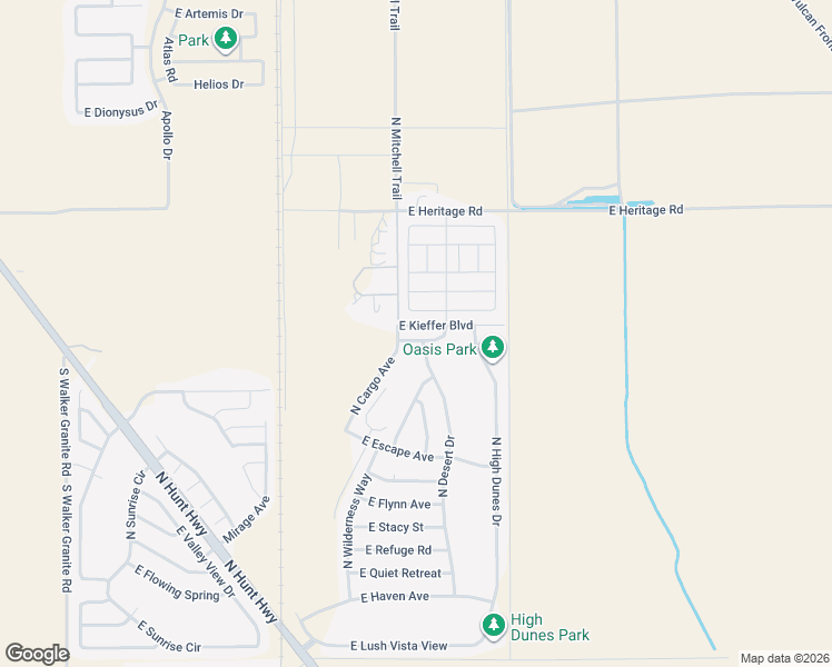 map of restaurants, bars, coffee shops, grocery stores, and more near 6773 East Superstition Way in Florence