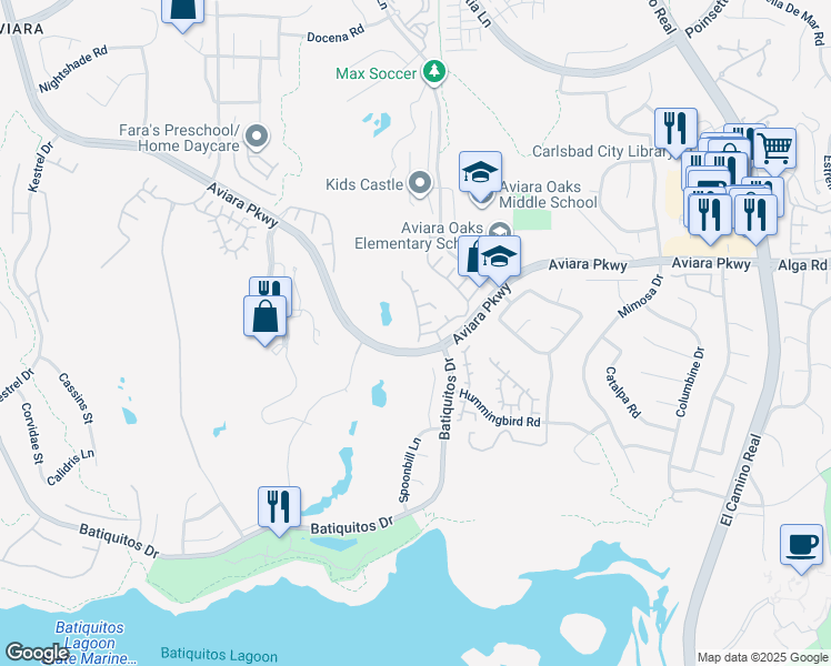 map of restaurants, bars, coffee shops, grocery stores, and more near in Carlsbad