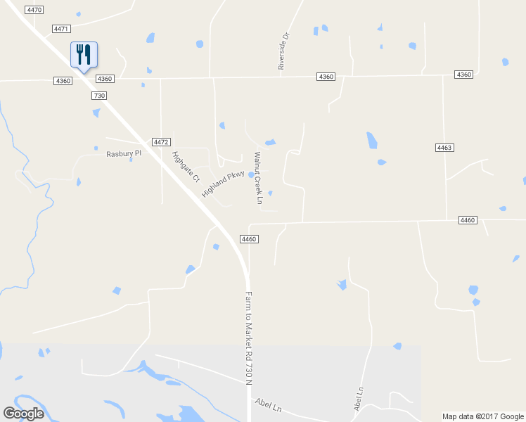 map of restaurants, bars, coffee shops, grocery stores, and more near Heritage Drive in Boyd