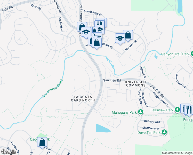 map of restaurants, bars, coffee shops, grocery stores, and more near 7096 Sitio Frontera in Carlsbad