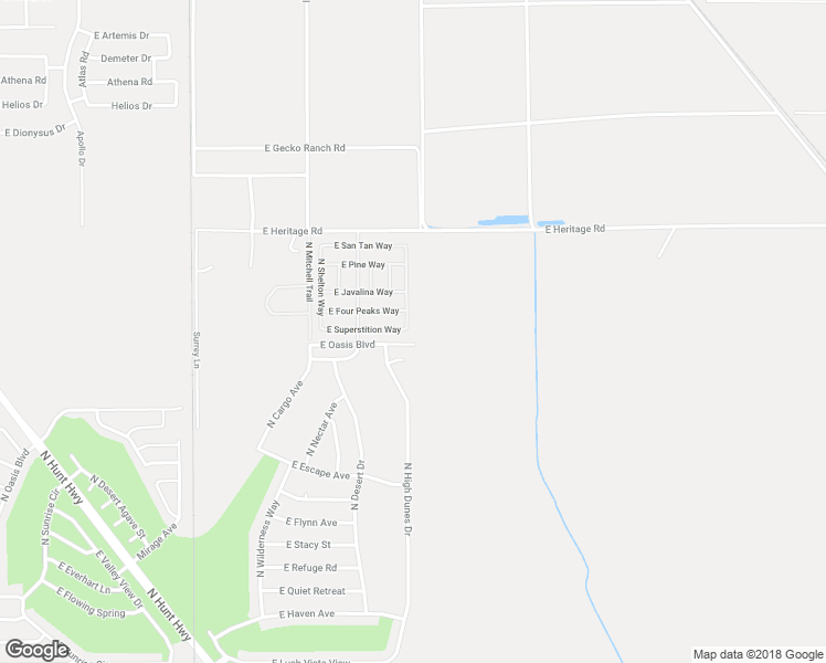 map of restaurants, bars, coffee shops, grocery stores, and more near 24383 North Lost Dutchman Way in Florence