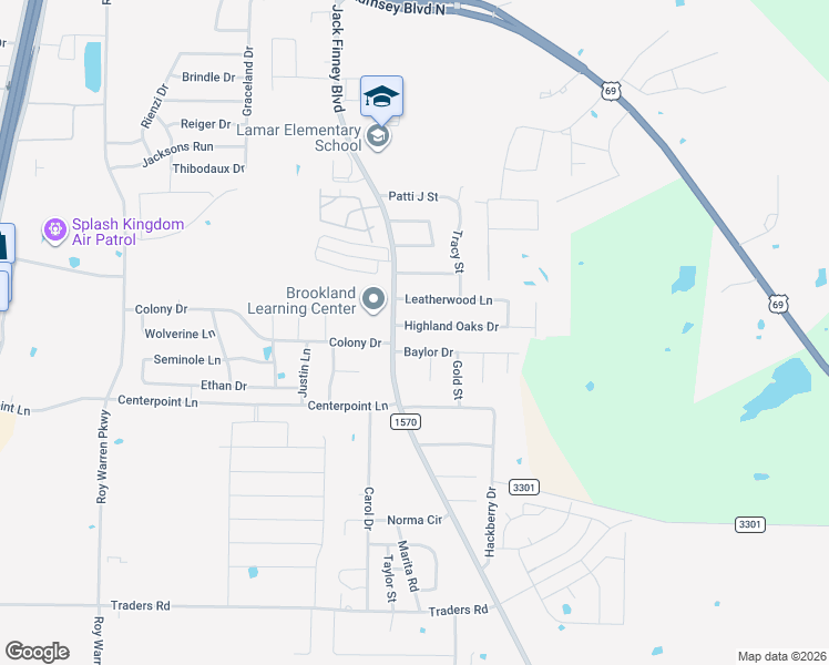 map of restaurants, bars, coffee shops, grocery stores, and more near 505 Highland Oaks Drive in Greenville