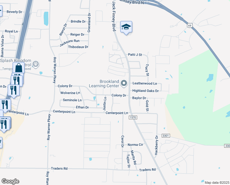 map of restaurants, bars, coffee shops, grocery stores, and more near 712 Colony Drive in Greenville