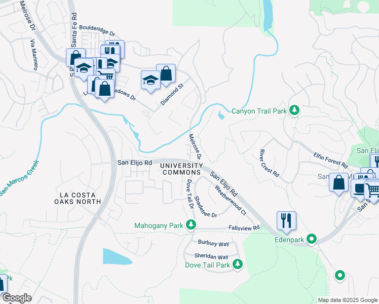map of restaurants, bars, coffee shops, grocery stores, and more near 2475 Longstaff Court in San Marcos