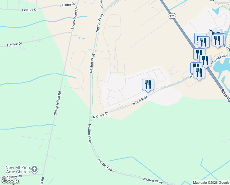 map of restaurants, bars, coffee shops, grocery stores, and more near 609 Snow Owl Drive in Summerville