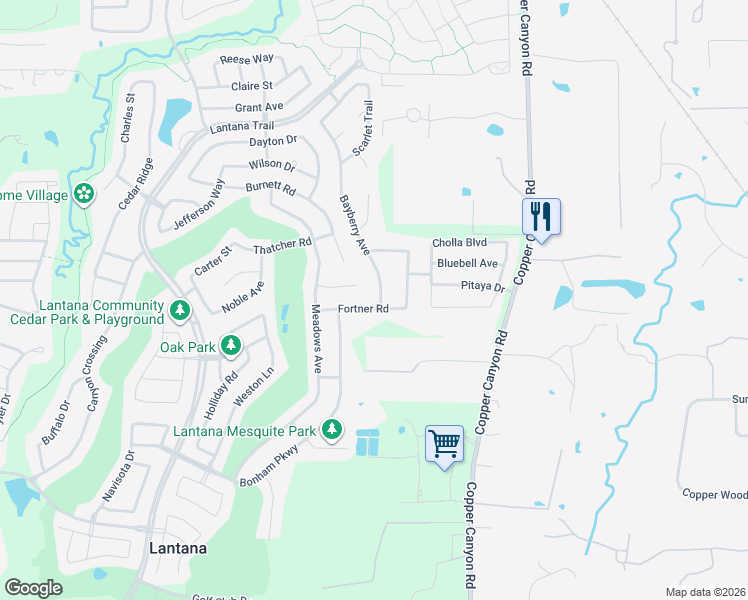 map of restaurants, bars, coffee shops, grocery stores, and more near 1130 Fortner Road in Lantana