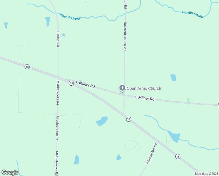 map of restaurants, bars, coffee shops, grocery stores, and more near 395 East Milner Road in Zebulon