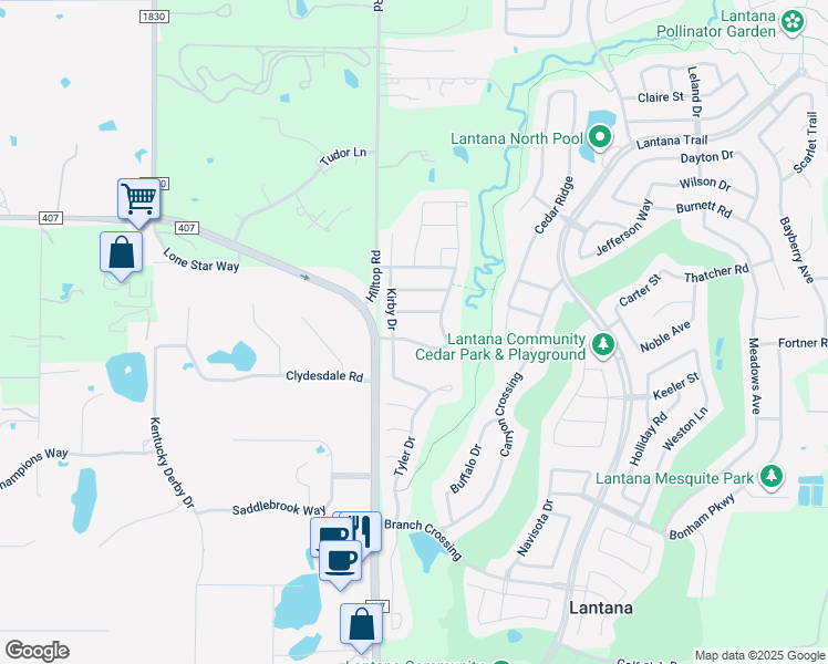 map of restaurants, bars, coffee shops, grocery stores, and more near 335 Bentson Drive in Lantana