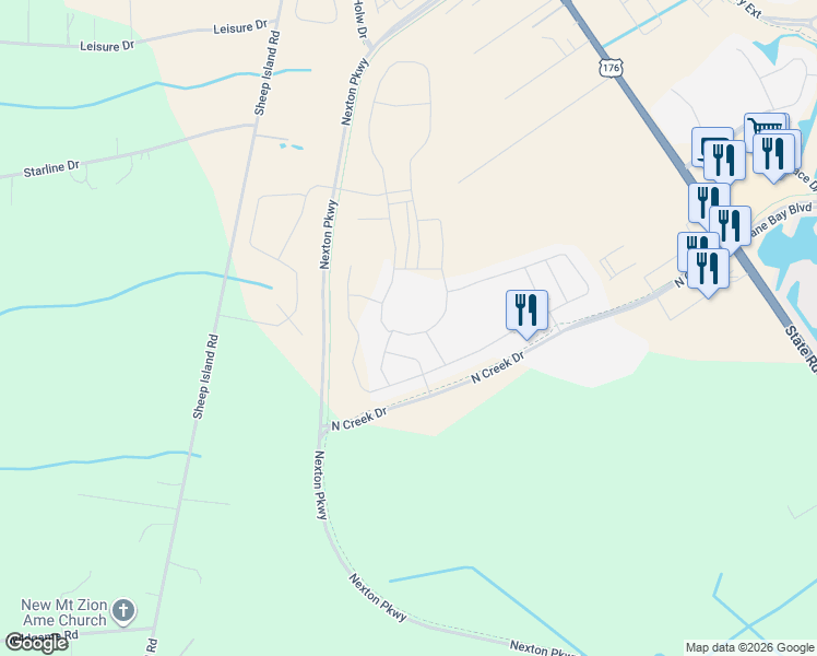 map of restaurants, bars, coffee shops, grocery stores, and more near 609 Snow Owl Drive in Summerville