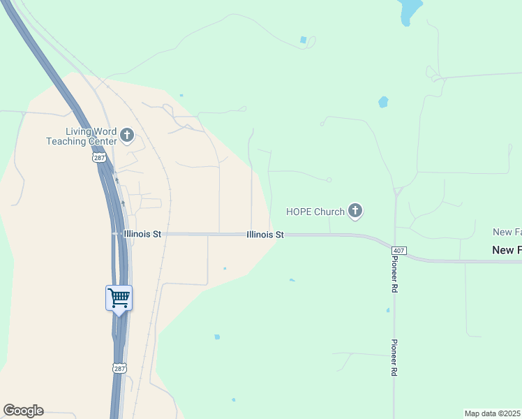 map of restaurants, bars, coffee shops, grocery stores, and more near 127 Sky Way in Rhome