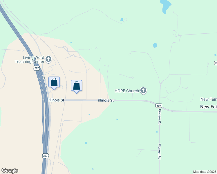 map of restaurants, bars, coffee shops, grocery stores, and more near 127 Sky Way in Rhome