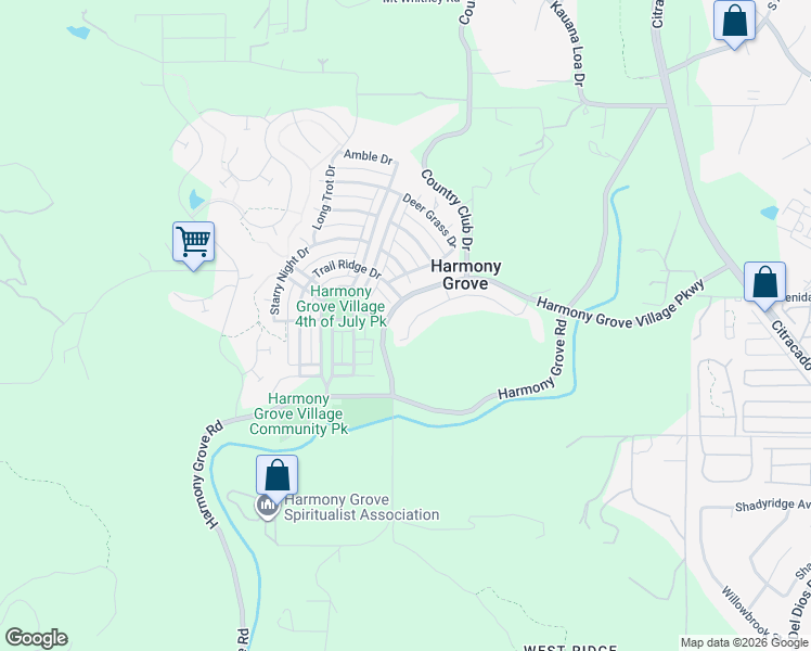 map of restaurants, bars, coffee shops, grocery stores, and more near 2769 Overlook Point Drive in Escondido