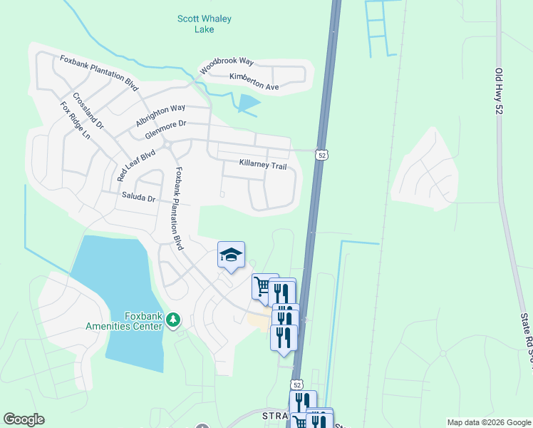 map of restaurants, bars, coffee shops, grocery stores, and more near 300 Killarney Trail in Moncks Corner