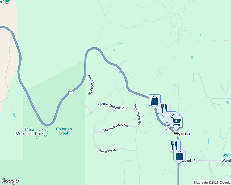 map of restaurants, bars, coffee shops, grocery stores, and more near 1308 Lakedale Road in Santa Ysabel