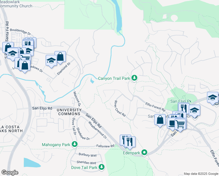 map of restaurants, bars, coffee shops, grocery stores, and more near 1654 Sagewood Way in San Marcos