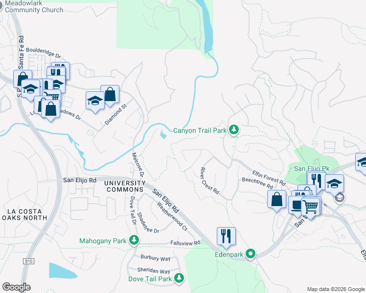 map of restaurants, bars, coffee shops, grocery stores, and more near 1664 Sagewood Way in San Marcos