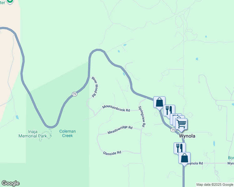 map of restaurants, bars, coffee shops, grocery stores, and more near 1308 Lakedale Road in Santa Ysabel