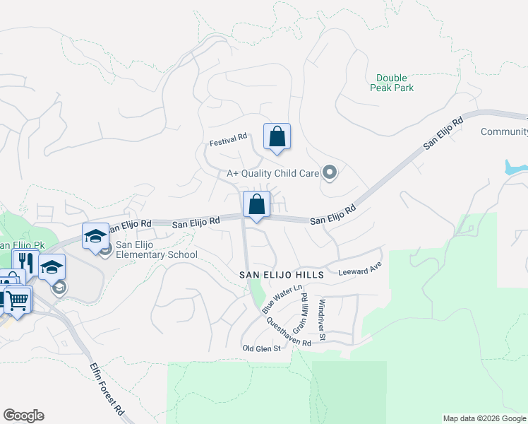 map of restaurants, bars, coffee shops, grocery stores, and more near 1621 Reflection Street in San Marcos