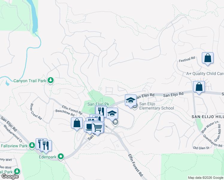 map of restaurants, bars, coffee shops, grocery stores, and more near 1436 Clearview Way in San Marcos