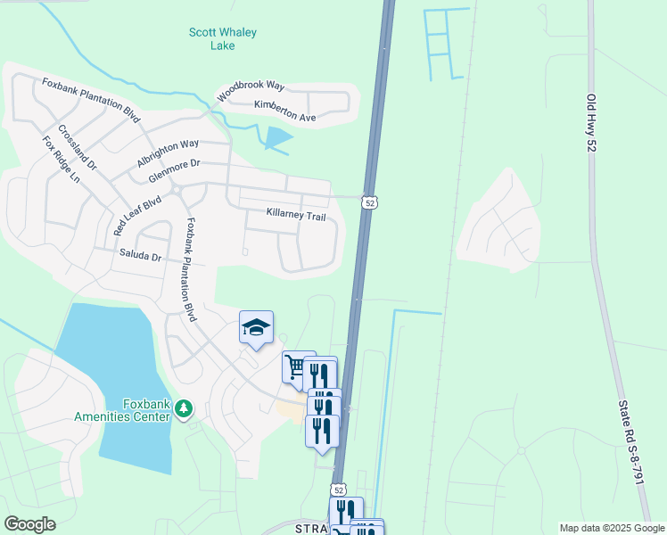 map of restaurants, bars, coffee shops, grocery stores, and more near 286 Killarney Trail in Moncks Corner