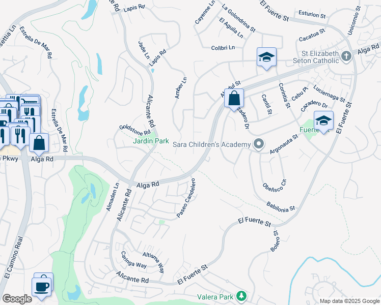map of restaurants, bars, coffee shops, grocery stores, and more near 2418 Unicornio Street in Carlsbad