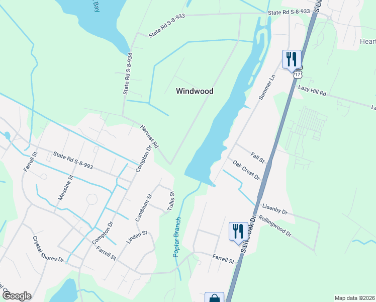 map of restaurants, bars, coffee shops, grocery stores, and more near 127 Autumn Lane in Moncks Corner