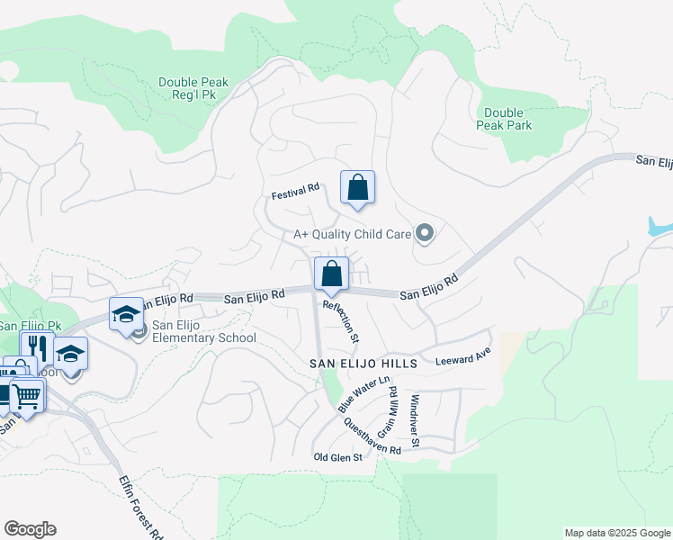 map of restaurants, bars, coffee shops, grocery stores, and more near Chert Drive in San Marcos