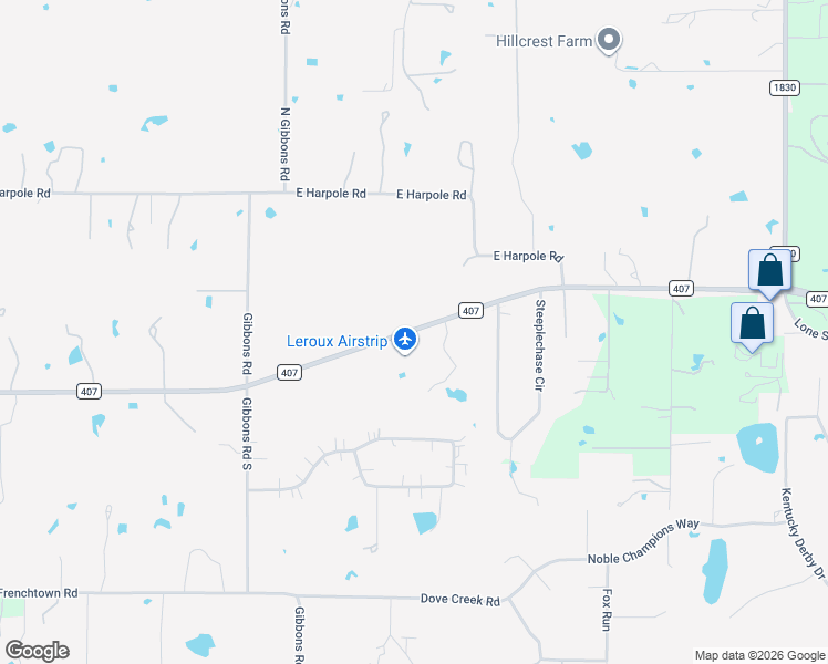 map of restaurants, bars, coffee shops, grocery stores, and more near 1101-1549 Farm to Market 407 in Argyle