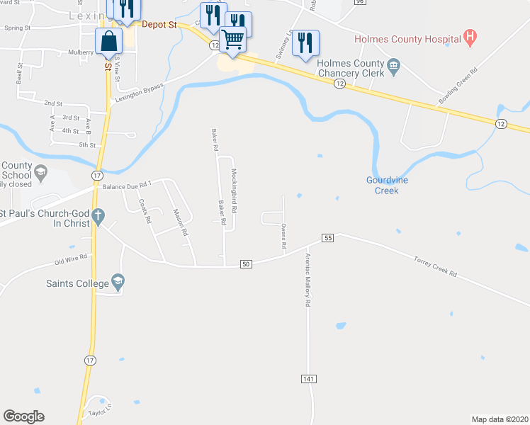 map of restaurants, bars, coffee shops, grocery stores, and more near 199 Leawood Lane in Lexington
