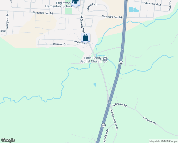 map of restaurants, bars, coffee shops, grocery stores, and more near 13211 Old Greensboro Road in Tuscaloosa