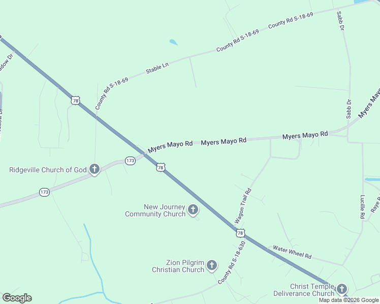 map of restaurants, bars, coffee shops, grocery stores, and more near 3 County Road S-18-182 in Ridgeville