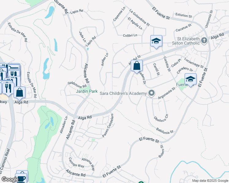 map of restaurants, bars, coffee shops, grocery stores, and more near 2437 Unicornio Street in Carlsbad