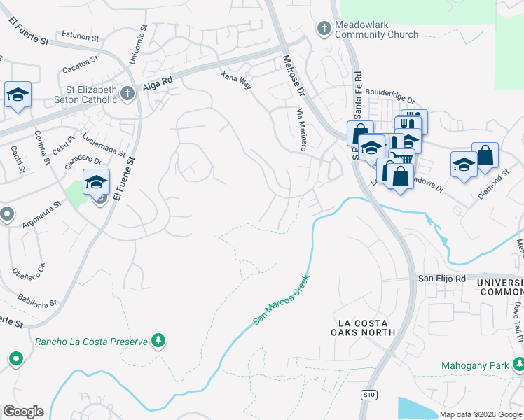 map of restaurants, bars, coffee shops, grocery stores, and more near 3246 Sitio Avellana in Carlsbad